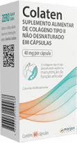 Colaten                 Suplemento alimentar de colágeno tipo Il                     não desnaturado em cápsulas                               Ver mais